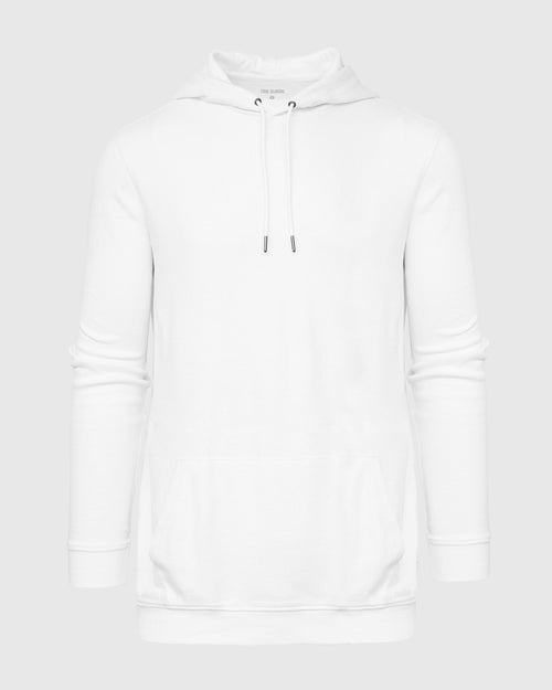 White Tall Waffle Hoodie