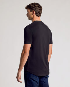 True ClassicBlack Short Sleeve Tall Curved Hem Crew