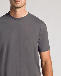 True ClassicCarbon Short Sleeve Tall Curved Hem Crew