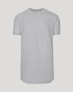 True ClassicHeather Gray Short Sleeve Tall Curved Hem Crew