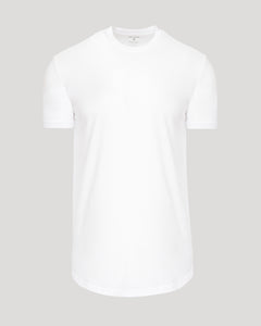 True ClassicWhite Short Sleeve Tall Curved Hem Crew