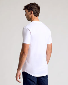 True ClassicWhite Short Sleeve Tall Curved Hem Crew