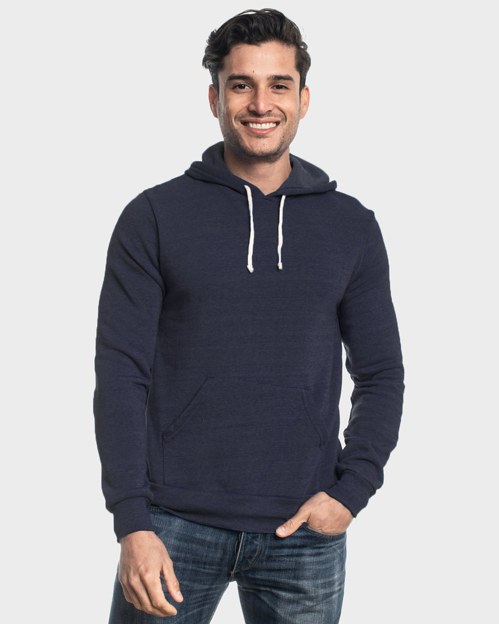 Navy Fleece Pull Over Hoodie