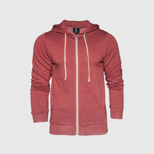 Cardinal Red Fleece Zip Hoodie