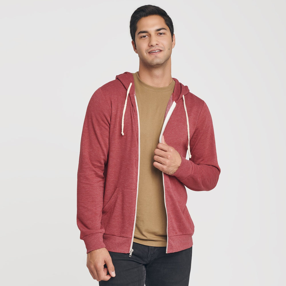 Cardinal Red Fleece Zip Hoodie