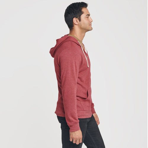 Cardinal Red Fleece Zip Hoodie