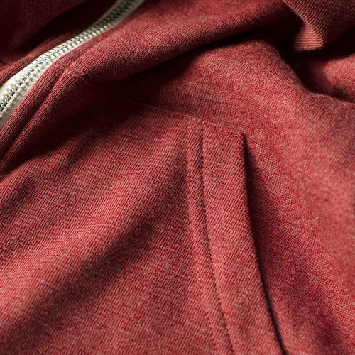 Cardinal Red Fleece Zip Hoodie