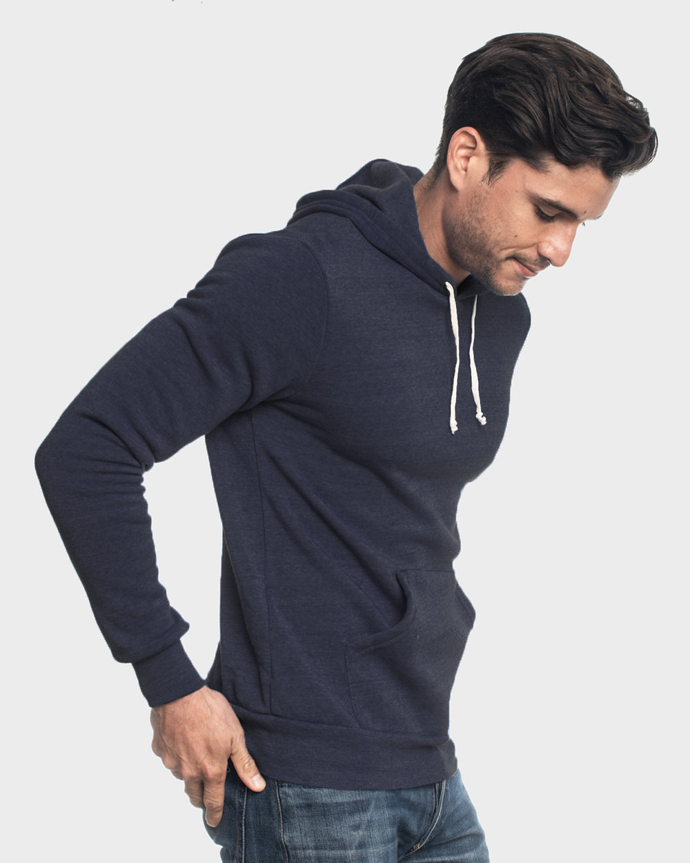 Navy Pullover Fleece Hoodie