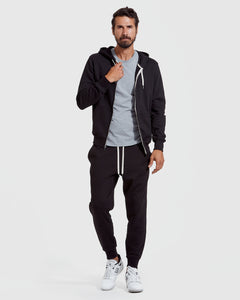 True ClassicBlack Fleece French Terry Zip Hoodie