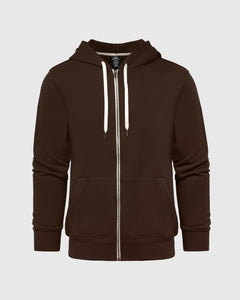 True ClassicDark Oak Fleece French Terry Zip Hoodie