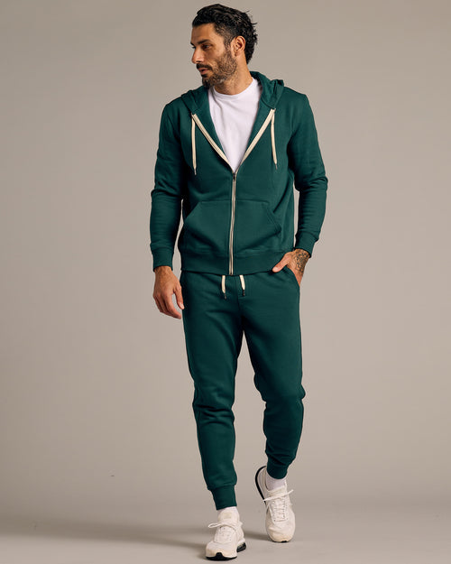 Emerald Full Zip Fleece Hoodie & Jogger 2-Pack