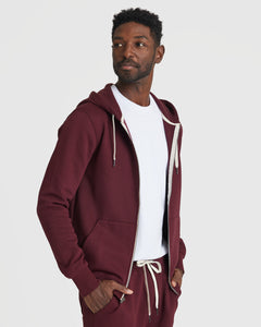 True ClassicMahogany Fleece French Terry Zip Hoodie