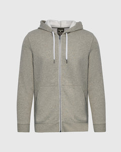 True ClassicDark Heather Gray Fleece French Terry Zip Hoodie