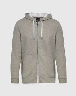 Dark Heather Gray Fleece French Terry Zip Hoodie