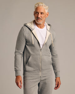 True ClassicDark Heather Gray Full Zip Fleece Hoodie & Jogger 2-Pack