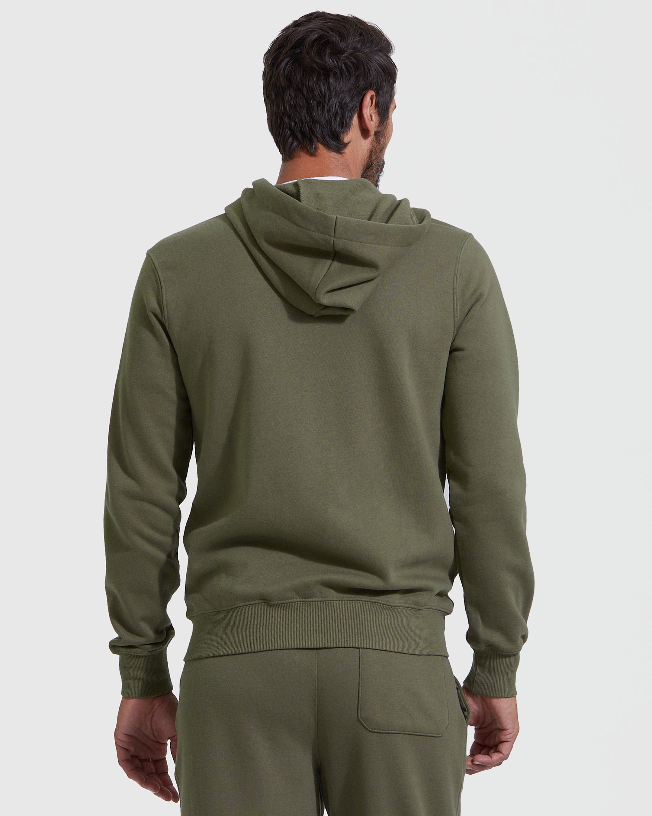 Military green hoodie online mens