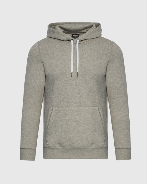 Medium Heather Gray Fleece French Terry Pullover Hoodie