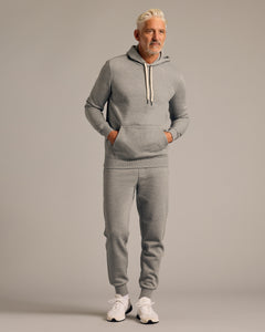 True ClassicDark Heather Gray Fleece French Terry Pullover Hoodie