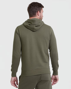 True ClassicSudadera con capucha tipo jersey de felpa francesa verde militar