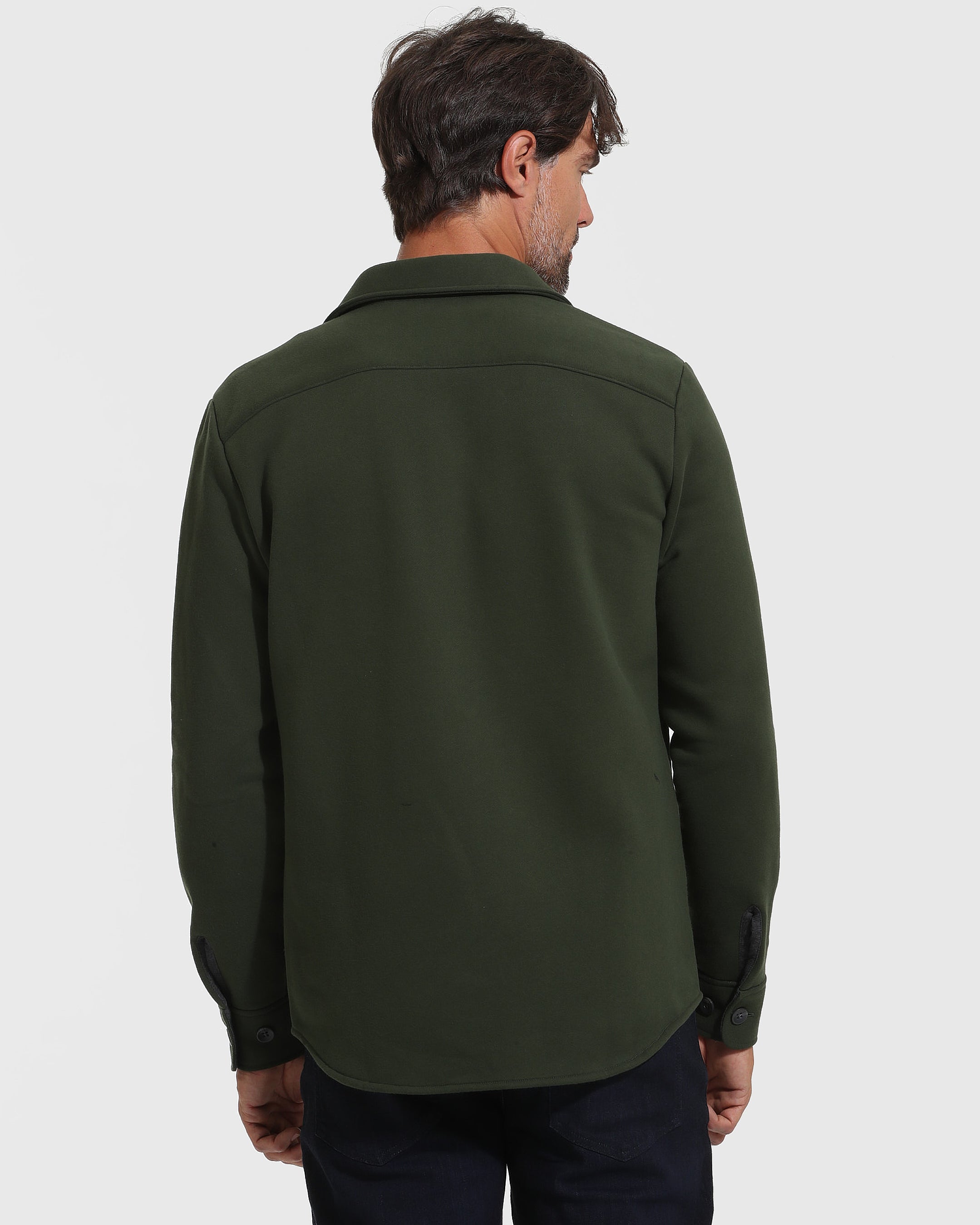 Dark Olive Fleece Shacket | Dark Olive Fleece Shacket | True Classic