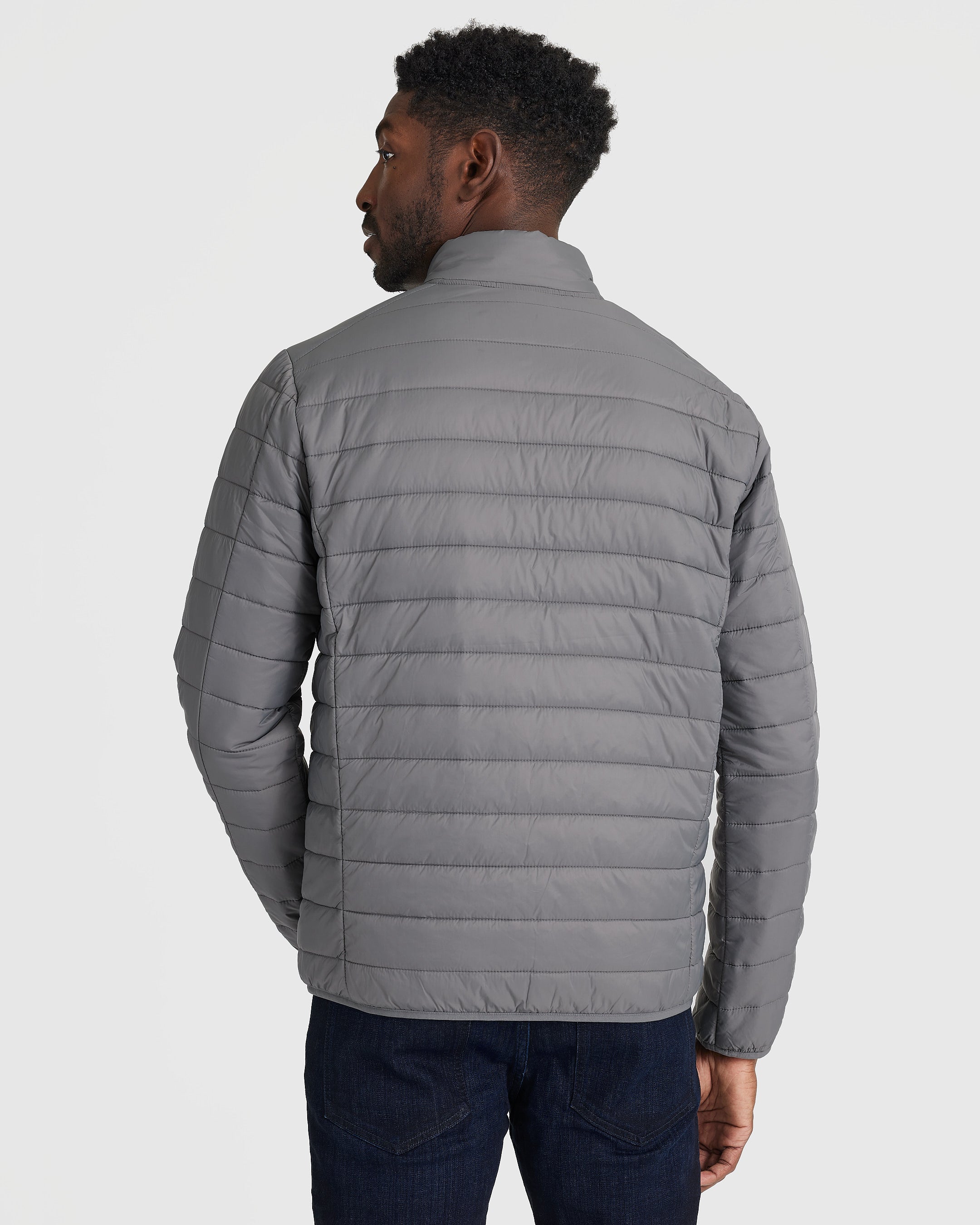 Gunmetal shops puffer jacket