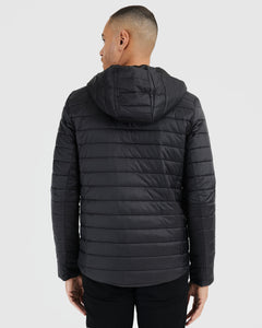 True ClassicBlack Hooded Puffer Jacket