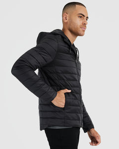 True ClassicBlack Hooded Puffer Jacket