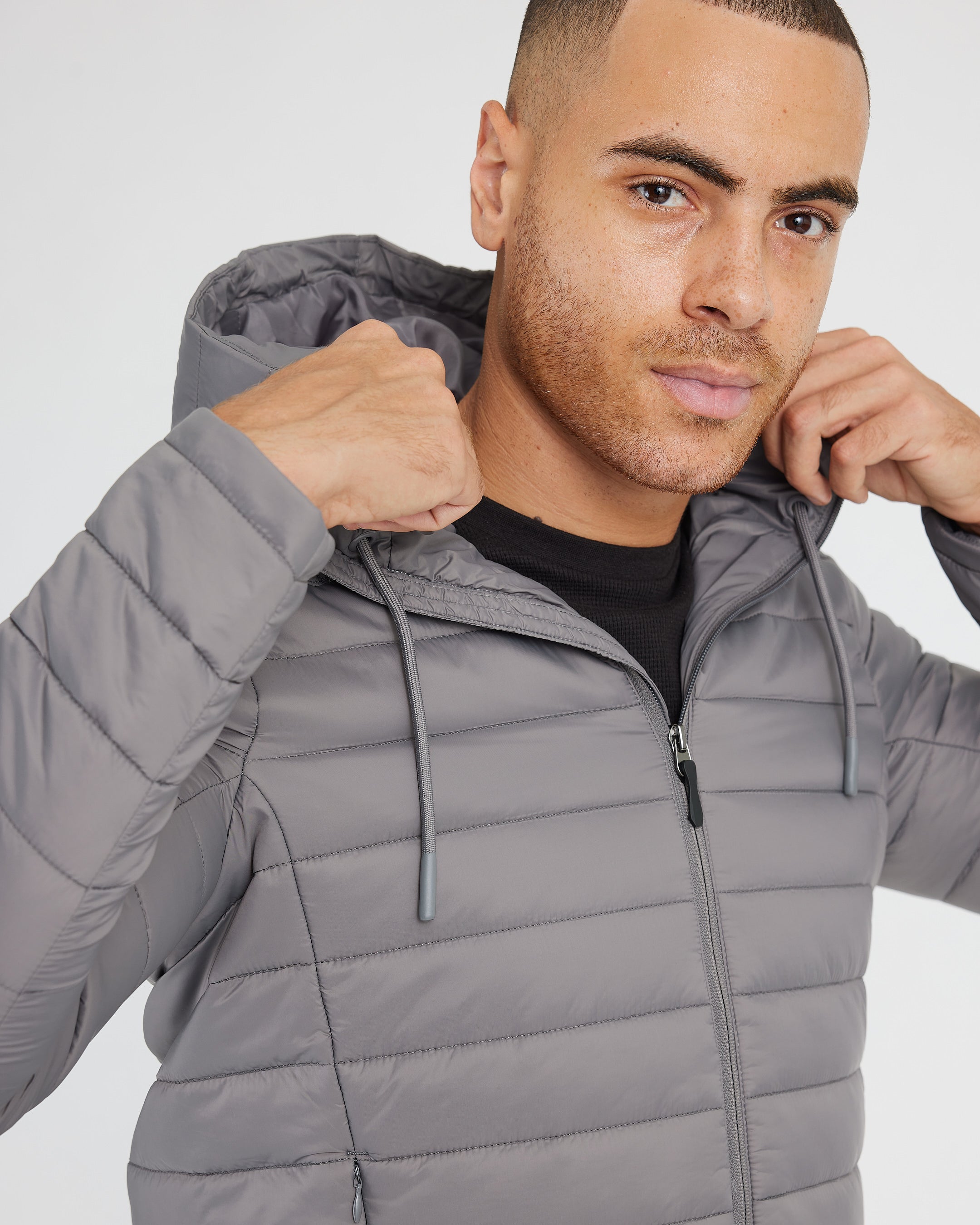 Gunmetal sale puffer jacket