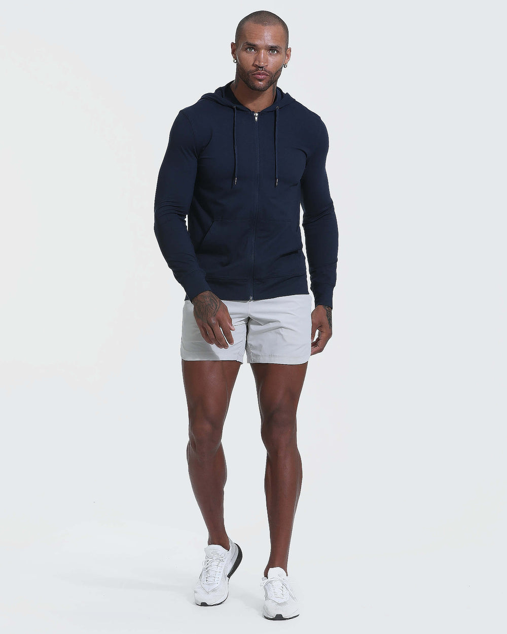 Heather Navy Active Comfort Full Zip Hoodie