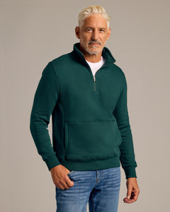 True ClassicEmerald Half Zip Fleece Sweatshirt