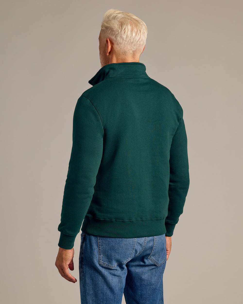 Emerald Half Zip Fleece Sweatshirt