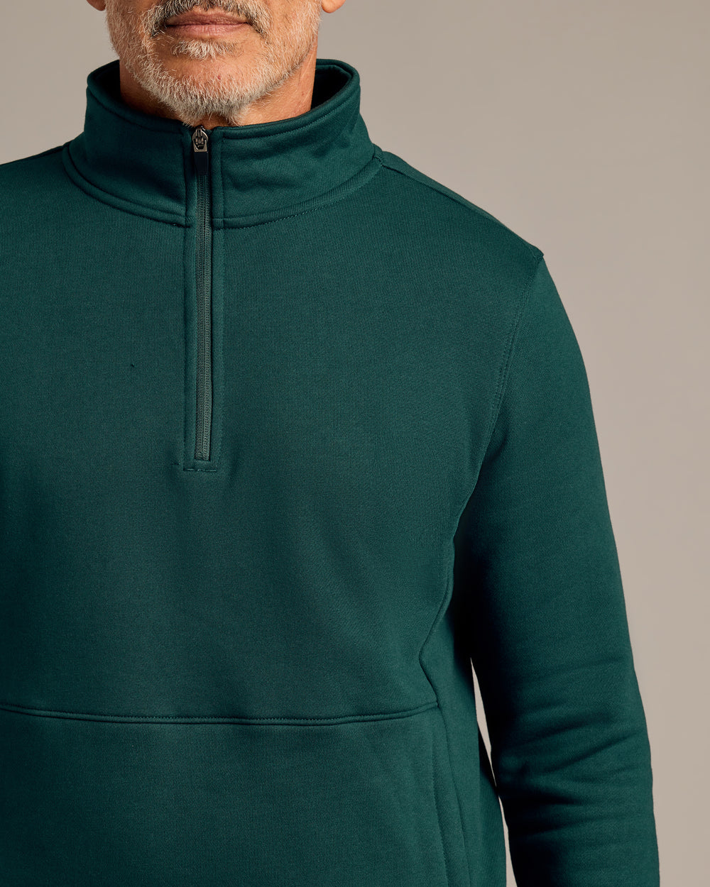 Emerald Half Zip Fleece Sweatshirt