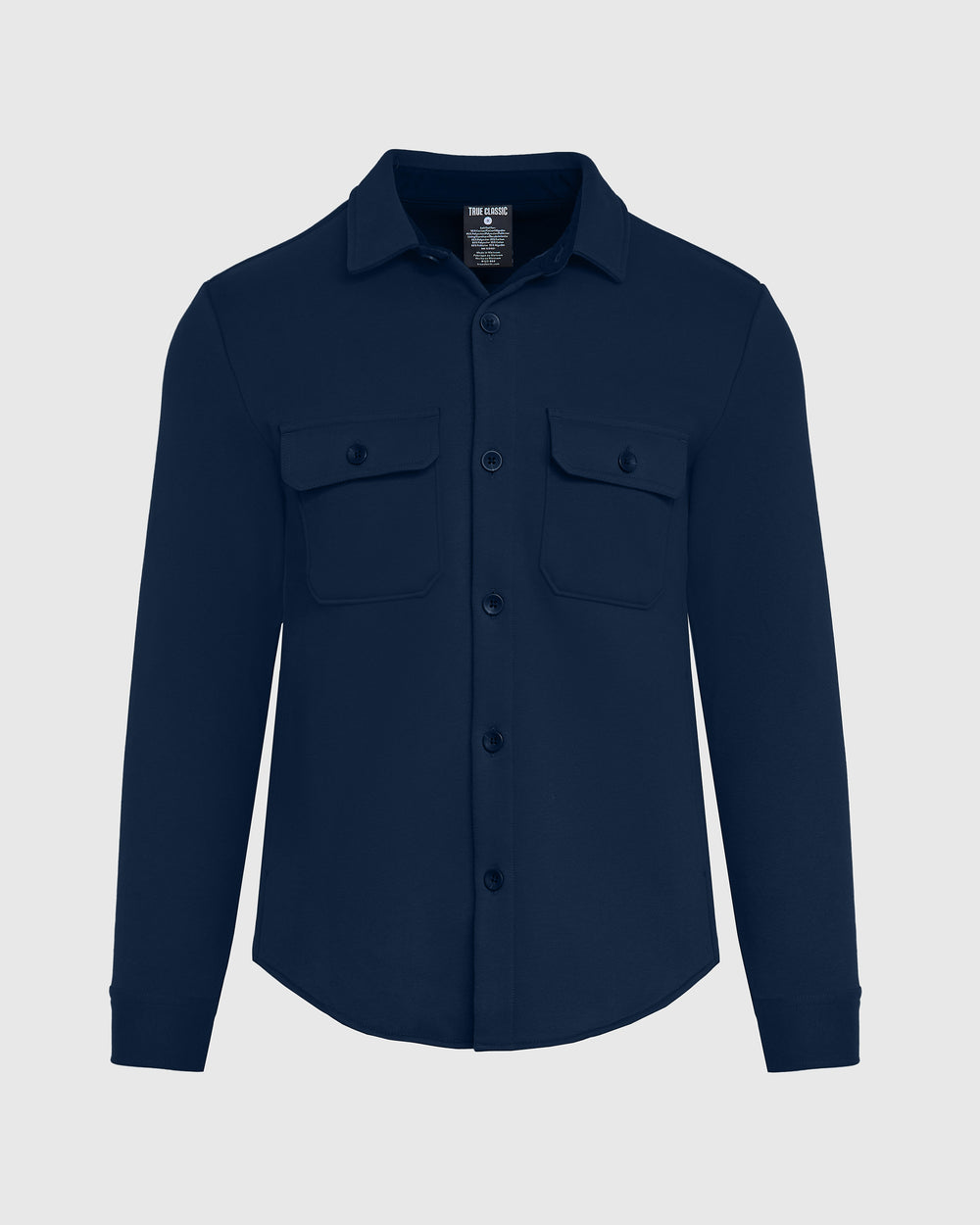 Navy Fleece Shirt Jacket