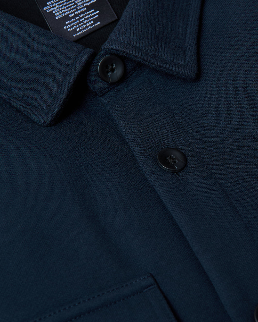 Navy Fleece Shirt Jacket