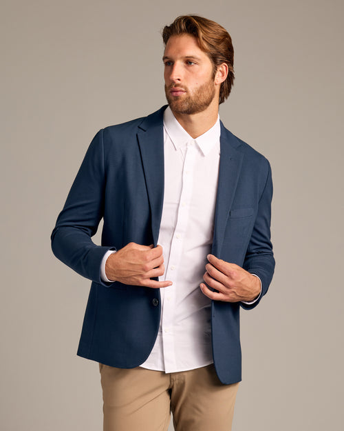 Navy Comfort Knit Blazer