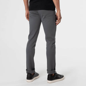 True ClassicSchmale Komfort-Strick-Chino-Hose in Carbon