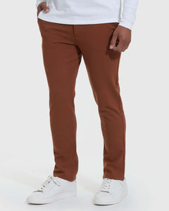 True ClassicSuede Brown Slim Comfort Knit Chino Pant