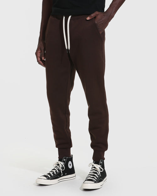 Dark Oak Fleece French Terry Jogger