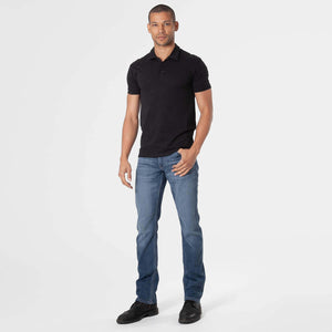 True ClassicMedium Straight Comfort Stretch-Jeans in Indigo-Waschung