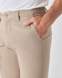 True ClassicSchlanke Twill-Chino-Hose in Khaki