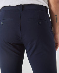 True ClassicSchlanke Twill-Chino-Hose in Marineblau