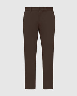 Pantalón chino de sarga recto roble oscuro