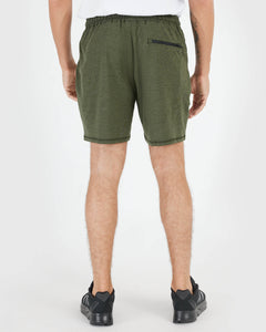 True ClassicDark Heather Military Green Active Comfort Shorts