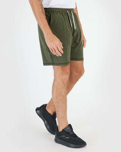 True ClassicDark Heather Military Green Active Comfort Shorts