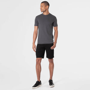 True Classic9" Black Comfort Knit Chino Shorts