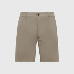 Pantalones cortos chinos de punto cómodos caqui de 9"