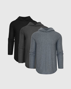 True ClassicDark Heather Active Hoodie 3-Pack