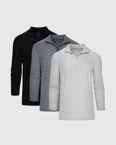 True ClassicActive Quarter Zip 3-Pack