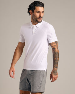 True ClassicWhite Active Short Sleeve Polo