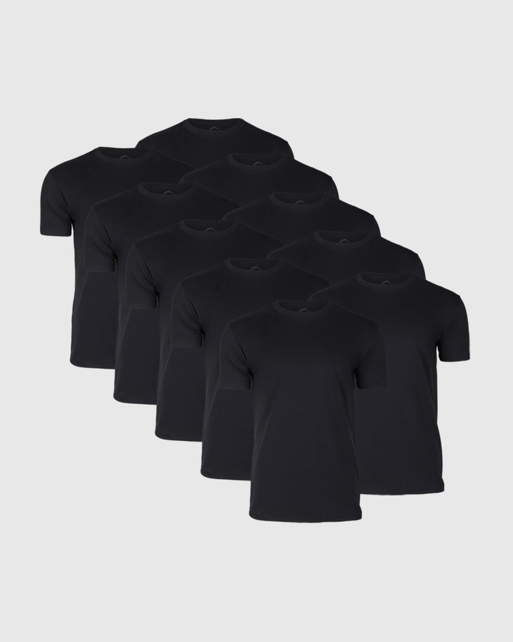 All Black Classic Crew Neck Short Sleeve T-Shirt 10-Pack